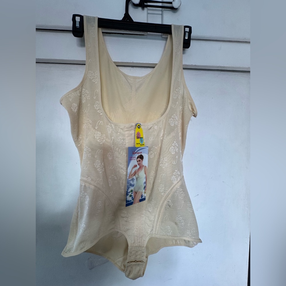 Cream Floral Shapewear Bodysuit